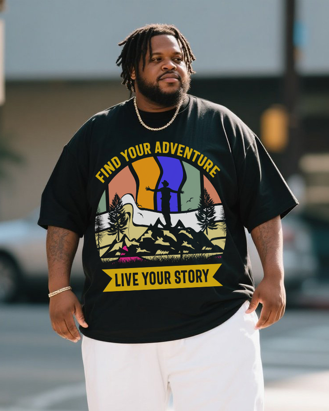 Men's Plus Size Short Sleeve T-Shirt