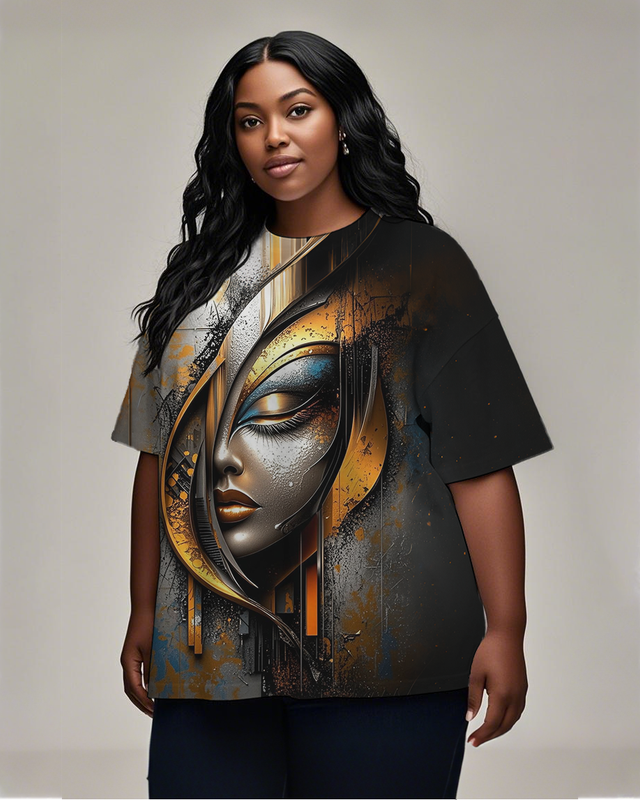 black girl Women's Plus Size T-shirts