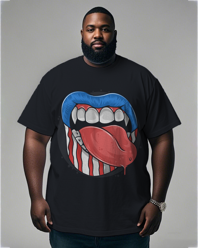 War - themed Silhouettes Men's Plus Size Short Sleeve T-Shirt