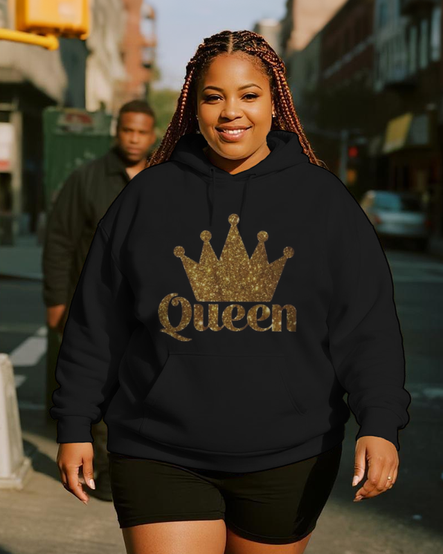Women's Plus Size Long Sleeve Hoodie