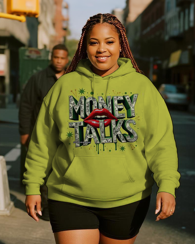 Women's Plus Size Long Sleeve Hoodie