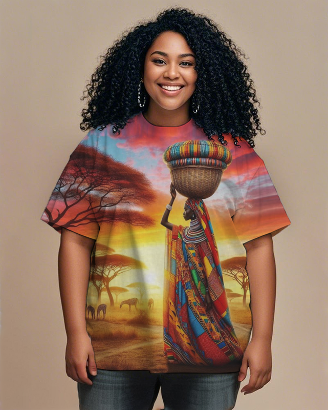 black girl Women's Plus Size T-shirts