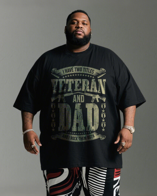 War - themed Silhouettes Men's Plus Size Short Sleeve T-Shirt