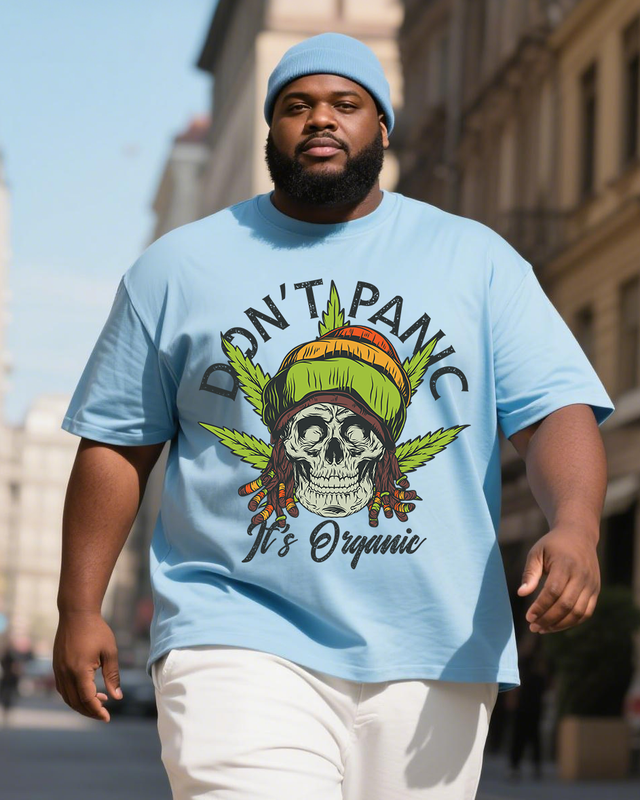 Skulls Men's Plus Size Short Sleeve T-Shirt