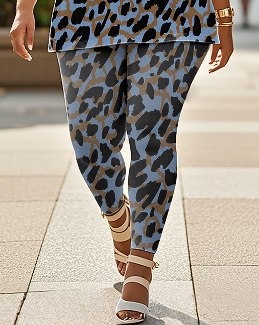 Women's Leopard print T-Shirt & Pants