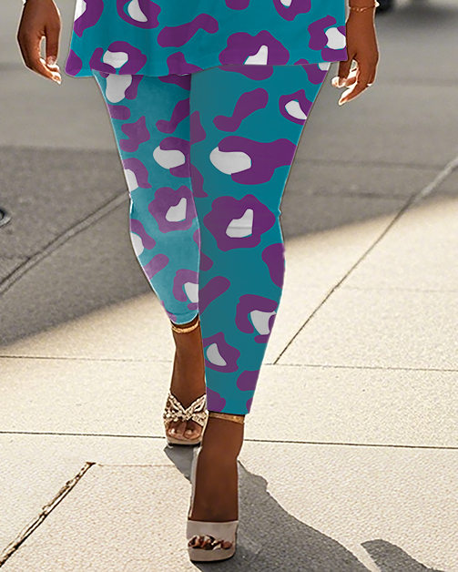 Women's Leopard print T-Shirt & Pants