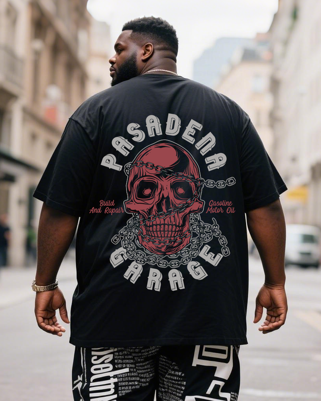 Motorcycle Men's Plus Size Short Sleeve T-Shirt