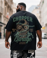 Motorcycle Men's Plus Size Short Sleeve T-Shirt