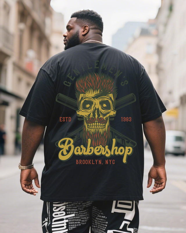 barbershop Men's Plus Size Short Sleeve T-Shirt