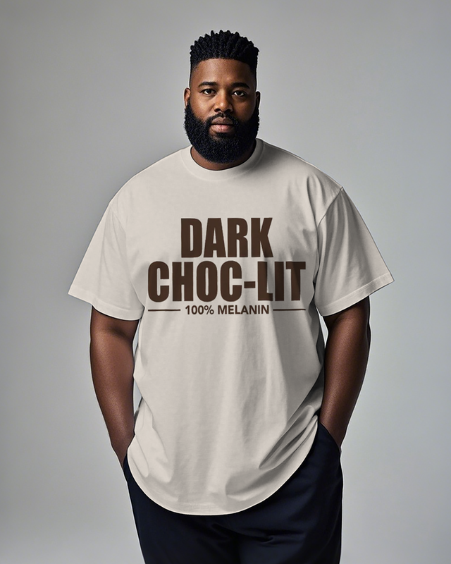 100% Melanin Men's Plus Size Short Sleeve T-Shirt