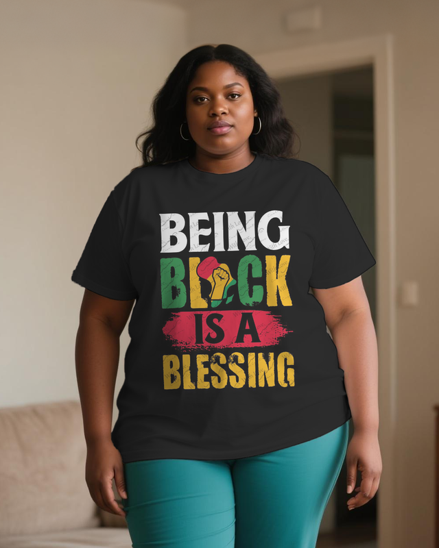 black girl Women's Plus Size T-shirts