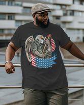 War - themed Silhouettes  Men's Plus Size Short Sleeve T-Shirt