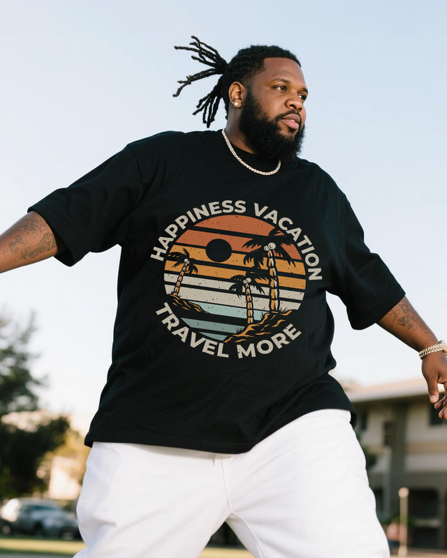 Men's Plus Size Short Sleeve T-Shirt