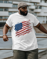 War - themed Silhouettes  Men's Plus Size Short Sleeve T-Shirt