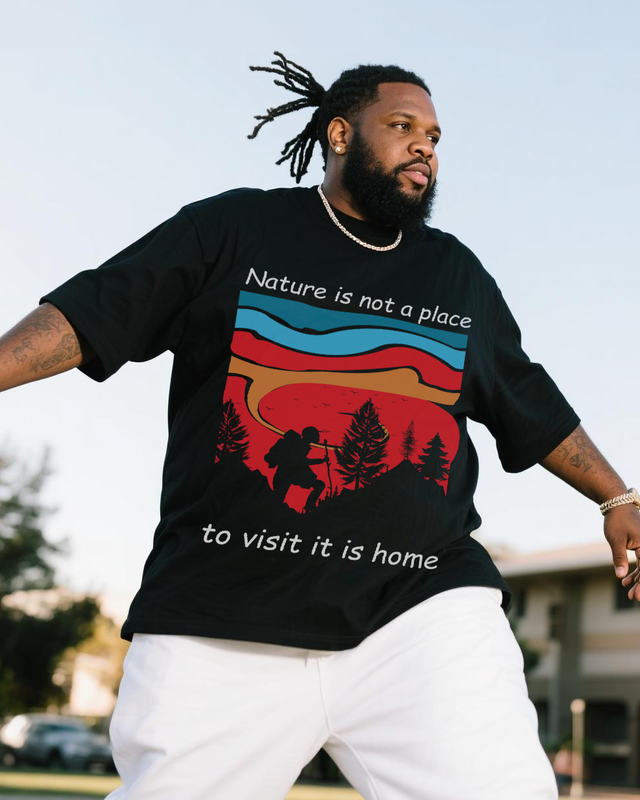 Men's Plus Size Short Sleeve T-Shirt