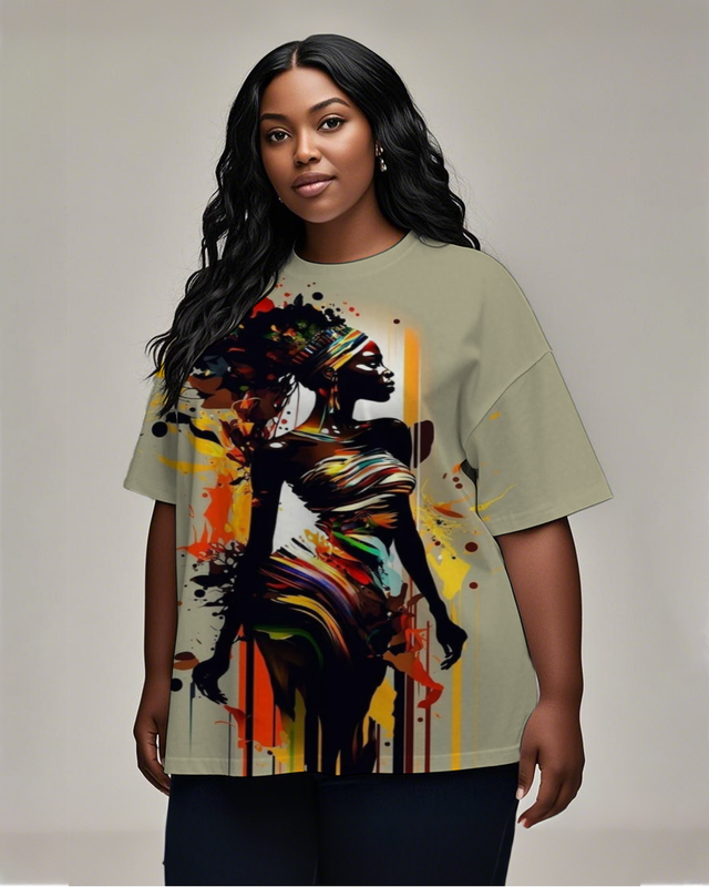 black girl Women's Plus Size T-shirts