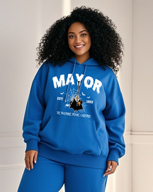 Women's Plus Size  Long Sleeve Hoodie