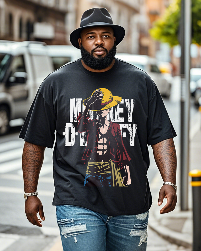 One Piece  Men's Plus Size Short Sleeve T-Shirt