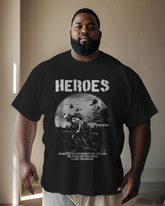 War - themed Silhouettes  Men's Plus Size Short Sleeve T-Shirt