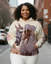 Women's Plus Size  Long Sleeve Hoodie