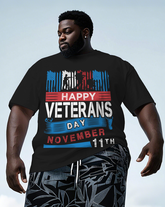 War - themed Silhouettes  Men's Plus Size Short Sleeve T-Shirt