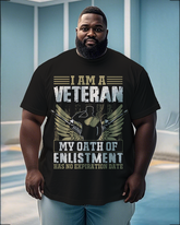 War - themed Silhouettes  Men's Plus Size Short Sleeve T-Shirt
