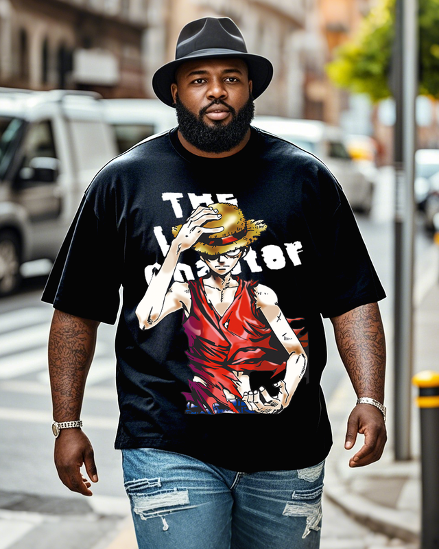 One Piece  Men's Plus Size Short Sleeve T-Shirt