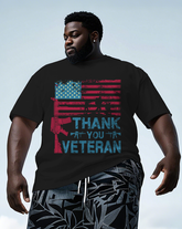 War - themed Silhouettes  Men's Plus Size Short Sleeve T-Shirt