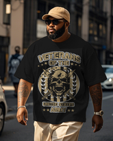 War - themed Silhouettes  Men's Plus Size Short Sleeve T-Shirt