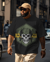 War - themed Silhouettes  Men's Plus Size Short Sleeve T-Shirt