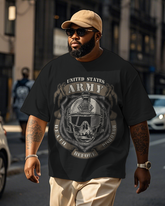 War - themed Silhouettes  Men's Plus Size Short Sleeve T-Shirt