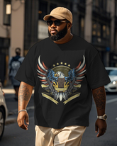 War - themed Silhouettes  Men's Plus Size Short Sleeve T-Shirt