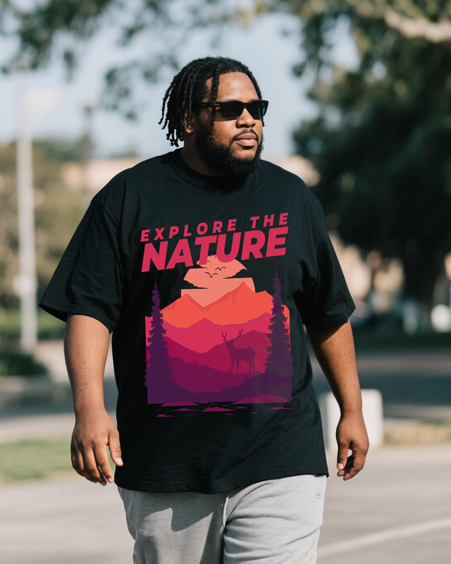 Men's Plus Size Short Sleeve T-Shirt