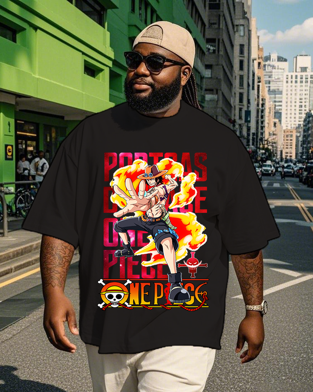 One Piece  Men's Plus Size Short Sleeve T-Shirt
