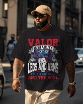 War - themed Silhouettes  Men's Plus Size Short Sleeve T-Shirt