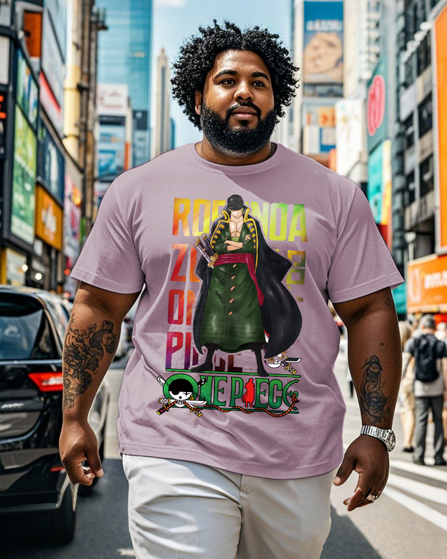 One Piece  Men's Plus Size Short Sleeve T-Shirt
