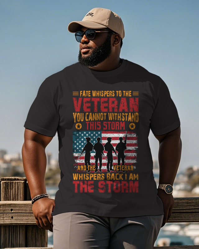 War - themed Silhouettes  Men's Plus Size Short Sleeve T-Shirt