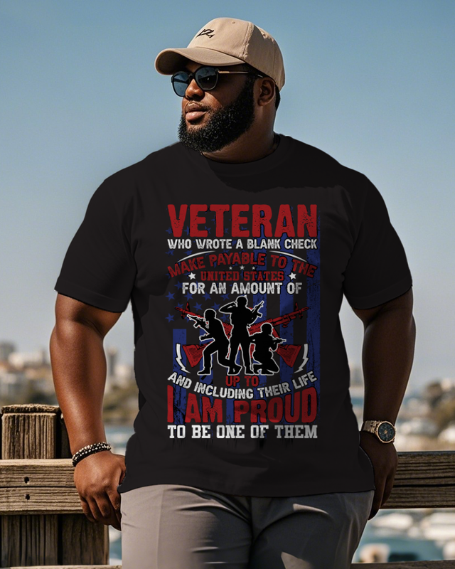 War - themed Silhouettes  Men's Plus Size Short Sleeve T-Shirt