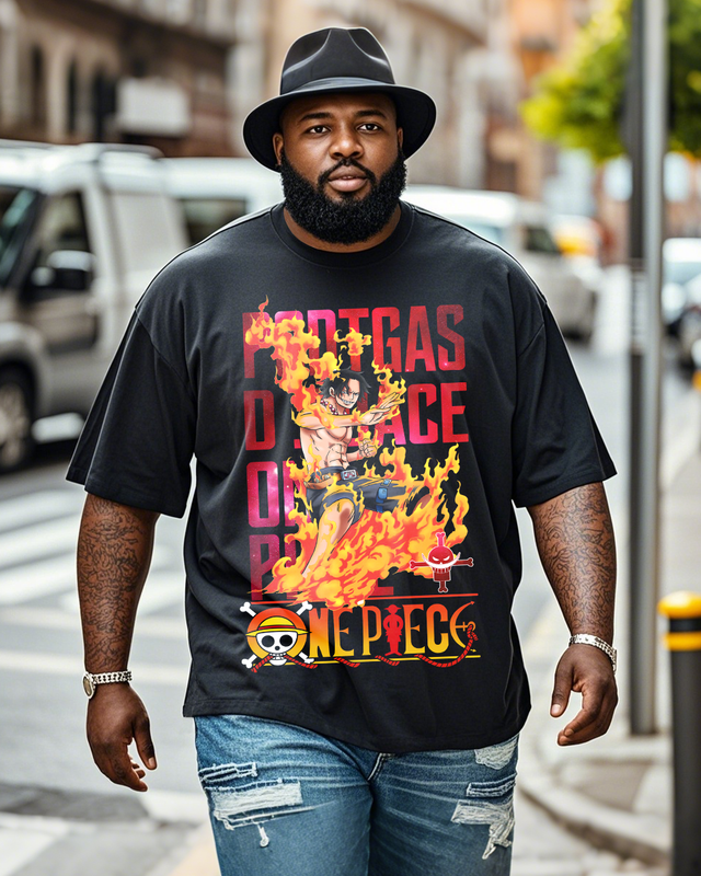 One Piece  Men's Plus Size Short Sleeve T-Shirt