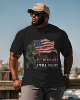 War - themed Silhouettes  Men's Plus Size Short Sleeve T-Shirt