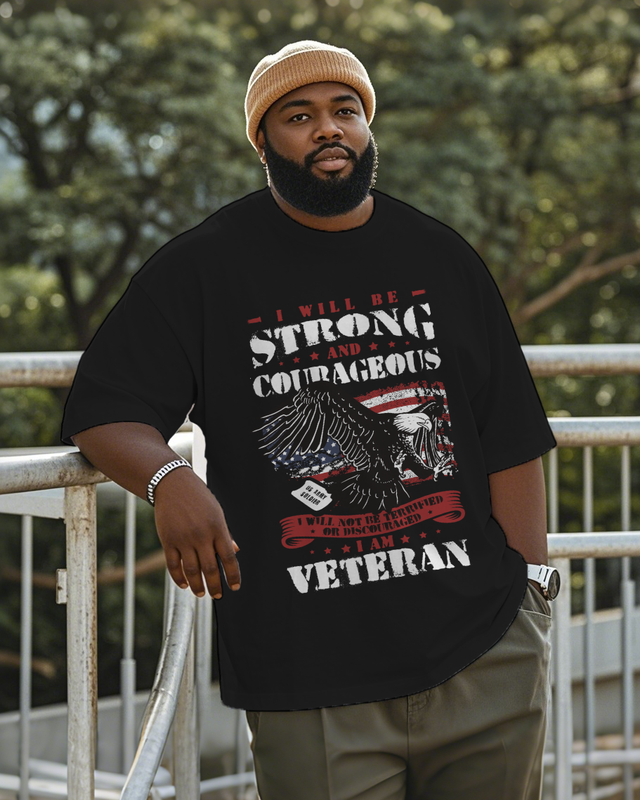 War - themed Silhouettes  Men's Plus Size Short Sleeve T-Shirt