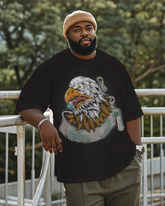 War - themed Silhouettes  Men's Plus Size Short Sleeve T-Shirt