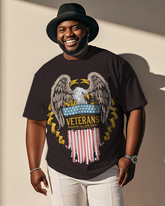 War - themed Silhouettes  Men's Plus Size Short Sleeve T-Shirt