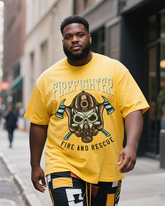 Firefighter Men's Plus Size Short Sleeve T-Shirt