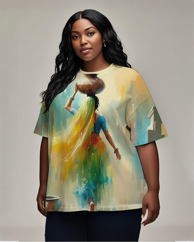 black girl Women's Plus Size T-shirts
