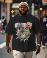 War - themed Silhouettes  Men's Plus Size Short Sleeve T-Shirt