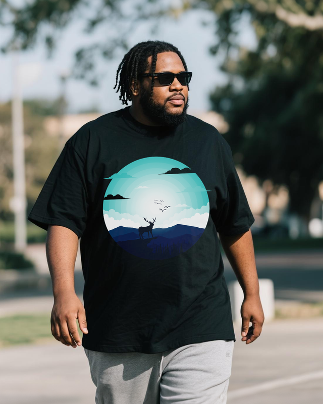 Men's Plus Size Short Sleeve T-Shirt