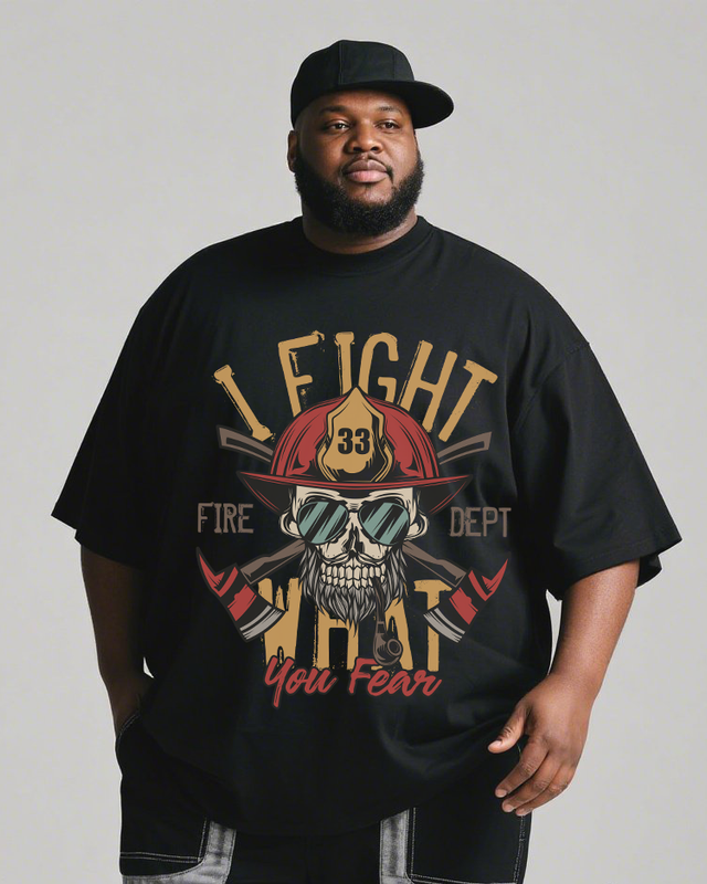 firefighter Men's Plus Size Short Sleeve T-Shirt