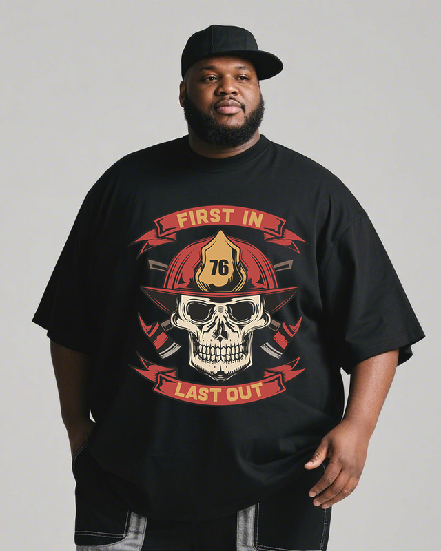 firefighter Men's Plus Size Short Sleeve T-Shirt