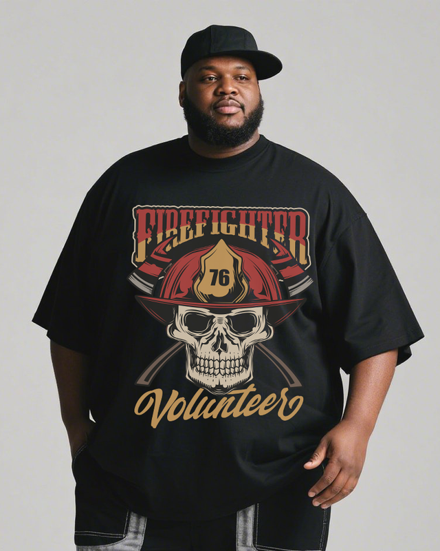 firefighter Men's Plus Size Short Sleeve T-Shirt